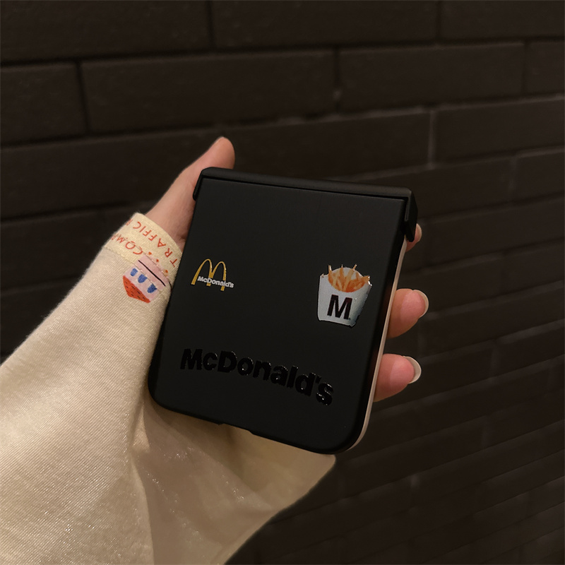 黑拼白M记适用小米mix2手机壳三星Zflip7华为Pocket折叠荣耀OPPO FindN3摩托罗拉razr60手链puraXflip保护套5 - 图2