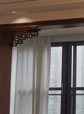 中式门头仿古实木角花