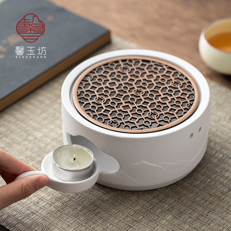 简约白色温茶炉家用小型蜡烛煮茶炉餐厅酒店温茶器茶水保温底座,淘宝优惠券,粉丝福利购,淘宝优惠卷