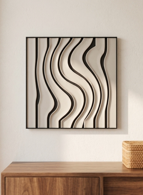 现代简约立体波浪装饰画