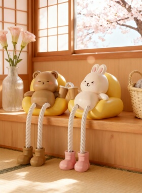 可爱卡通毛绒兔熊钥匙扣包挂件