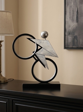 现代简约金属自行车造型装饰摆件