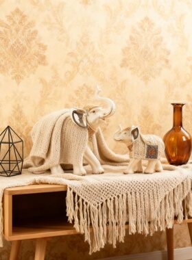 民族风大象手工装饰摆件客厅书房