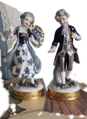 手绘维多利亚风雕像摆件