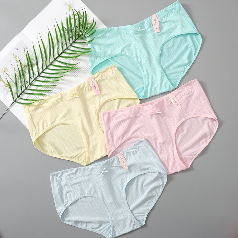 蝶安芬孕妇低腰圆点简约托腹女内裤 蝶安芬鑫芬内裤