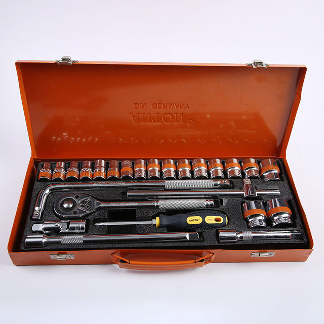 85-piece auto repair tool set professional mechanic kit tool box multifunction folding three-layer hardware tool set