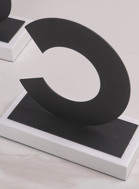 热销简约现代艺术英文字母金属摆件样板房售楼处客厅玄关摆设装饰