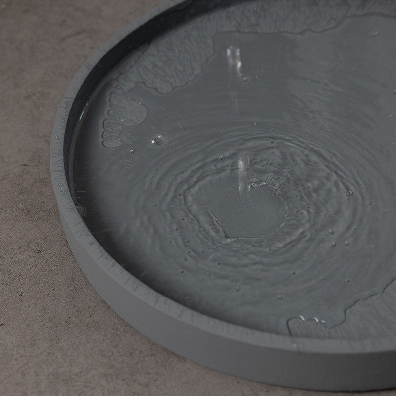 热销花盆托盘圆形黑灰白棕色家用底座垫仿水泥陶瓷紫砂塑料加厚接,淘宝优惠券,粉丝福利购,淘宝优惠卷