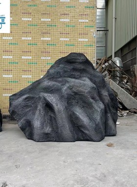 热销玻璃钢景石仿真室内外雕塑石头庭院水造景园林摆件售楼部景观