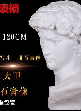 1.2米石膏大卫头像大教具石膏静物石膏像大卫石膏像石膏头像批发