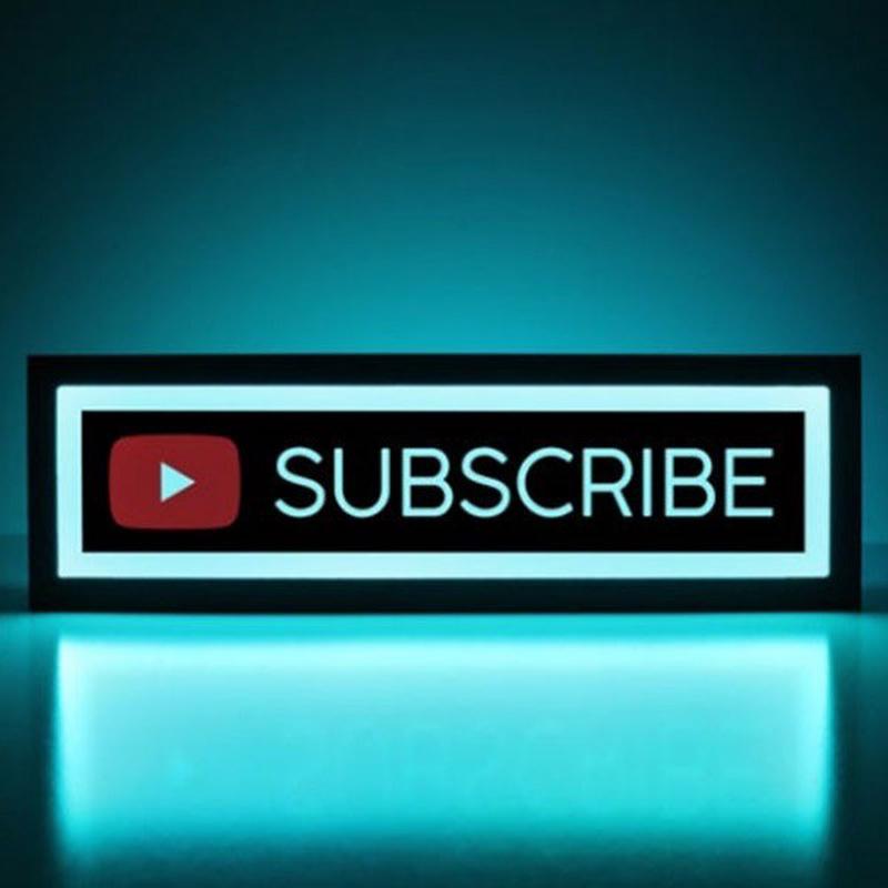 SUBSCRIBE灯箱 youtuber创意发光照明夜灯led灯家居装饰气氛灯 - 图0