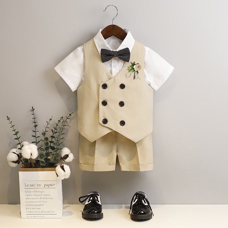 男童儿童生日马甲衬衫演出夏季套装男孩宝宝花童婚礼,淘宝优惠券,粉丝福利购,淘宝优惠卷