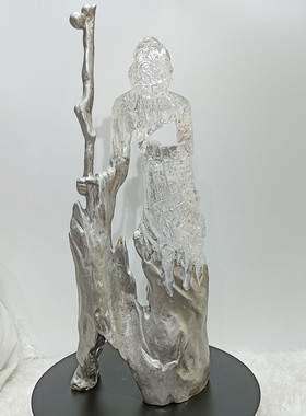 热销透明树脂人物雕塑艺术品人物酒店大堂装置玄关摆件