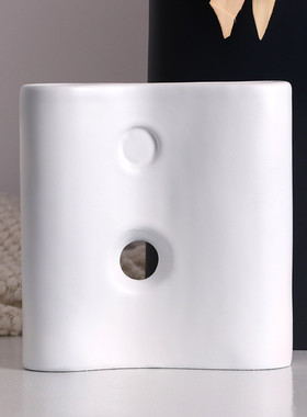 热销艺术花器创意插花花瓶摆件酒店别墅样板房展厅设计师月牙形装