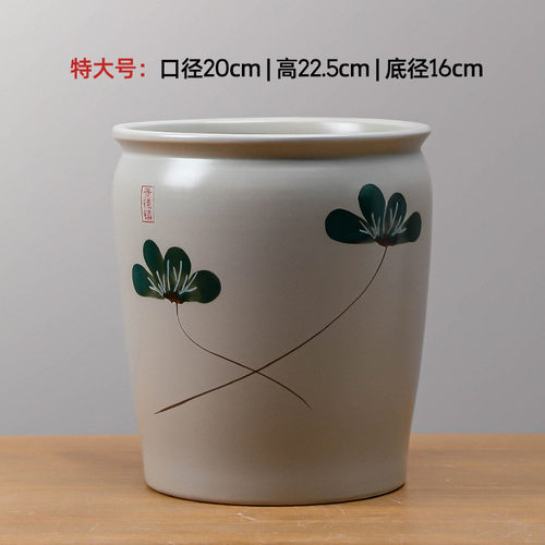 景德镇陶瓷花盆家用中式花瓶特大口径白色兰花大号三角梅包邮 - 图0