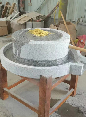 小石磨盘老式手推石磨手动电动迷你豆浆机石磨盘 32-100cm小石磨