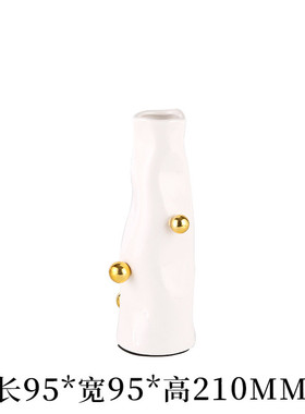 现代轻奢样板瓶插干花房间创意艺术装饰品珠点花器桌面售楼处摆件