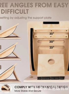 木质拉健身斜踏板多档位可调节小腿拉伸器瘦腿运动拉筋板筋踏板