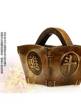 批发黄铜工艺品日进斗金铜聚宝盆饰品摆设礼品家居用品