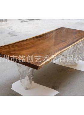 热销铂晶透明工艺品茶吧台座椅水晶茶几树脂茶桌