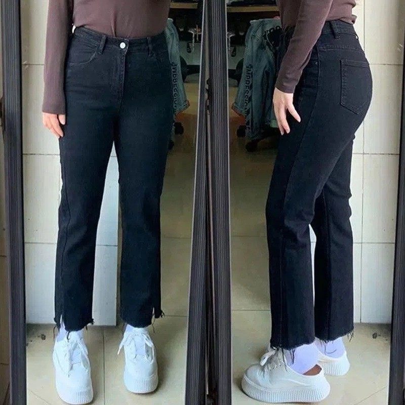 300斤特大码女夏季新款胖mm侧边开叉学生显瘦九分直筒,淘宝优惠券,粉丝福利购,淘宝优惠卷