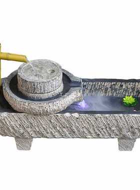 批发户外景露台阳台花园布置循环水庭院小水鱼缸鱼池假山景观流水