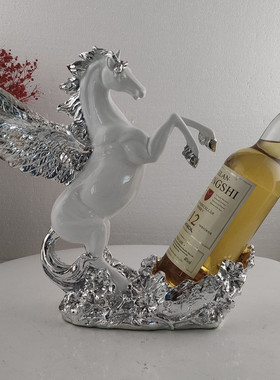 欧式飞马红酒架酒柜装饰摆件餐边柜玄关客厅轻奢高档创意家居饰品