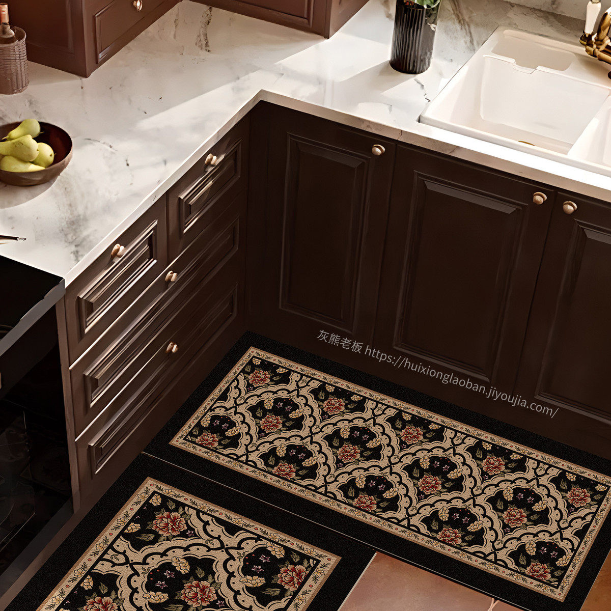 弥赛尔厨房地垫防油防滑长条皮革吸水垫可擦免洗耐脏脚垫家用地毯,淘宝优惠券,粉丝福利购,淘宝优惠卷