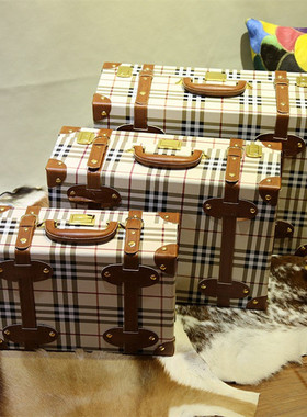 热销软装家居手提箱衣帽间样板间收纳箱样板房衣柜衣橱窗展厅装饰