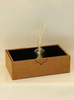 热销软装装饰样板间盒姜黄色方形花朵形储物盒衣帽间展厅卖场场地