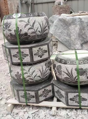 热销厂家供应青石柱基石柱墩石青石仿古柱装饰摆件石墩柱顶石基石