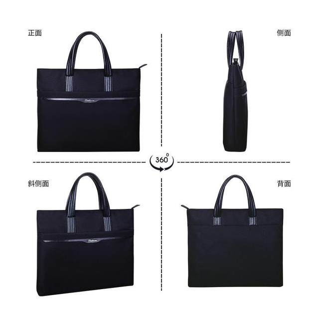 Bailiven hand-held briefcase file bag men and women business meeting office waterproof storage large capacity information bag