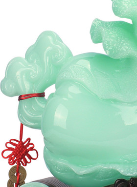 蓝冰玉玉白菜摆件家居装饰摆设客厅店铺开业礼品一件代发厂家直供