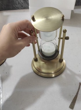 木头沙漏木质金属旋转办公15分钟计时器欧式沙漏摆件家居饰品学生