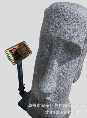 热销简约砂岩人头身艺术装饰品玻璃钢创意中式摆设户外园林工艺品