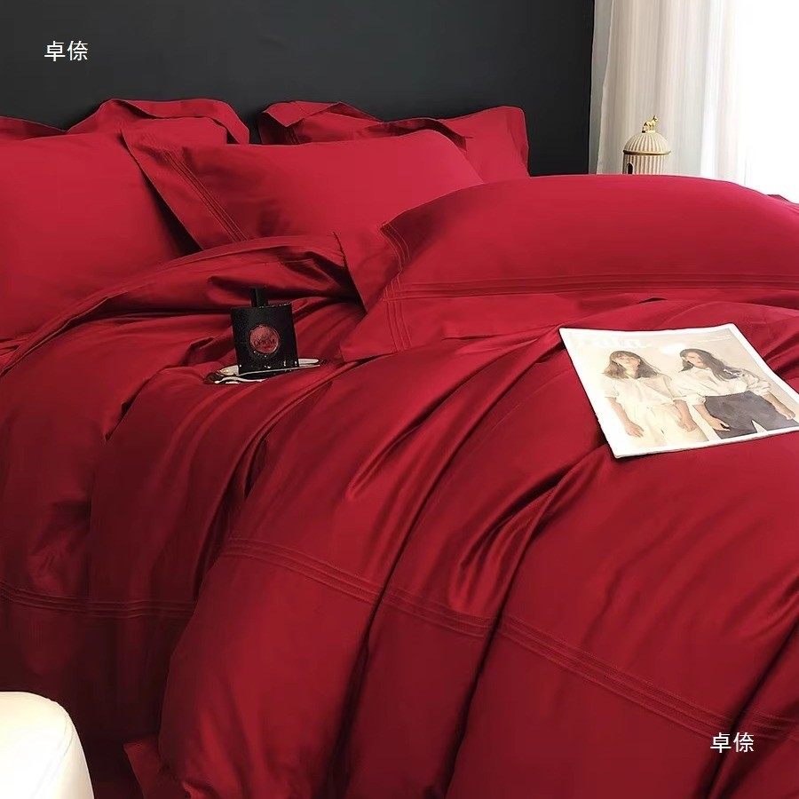 热销酒店四件套婚房一次性床单卧室布置罗兰结婚铺床四件套棉被套,淘宝优惠券,粉丝福利购,淘宝优惠卷