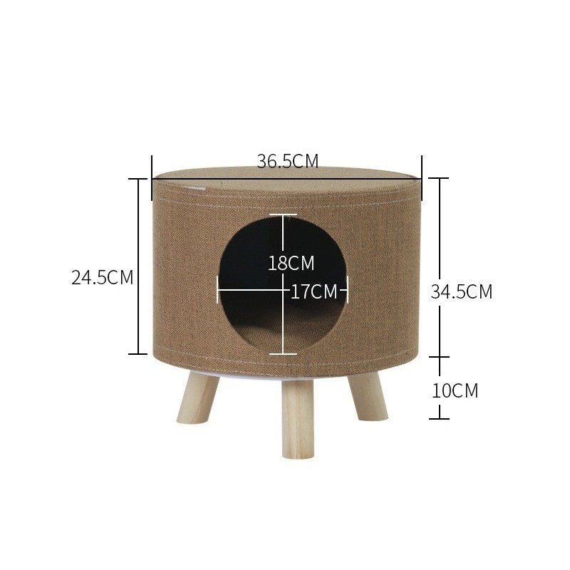 热销厂家通实木猫窝凳子封闭式人猫共用猫咪用品小幼猫屋房子四季,淘宝优惠券,粉丝福利购,淘宝优惠卷