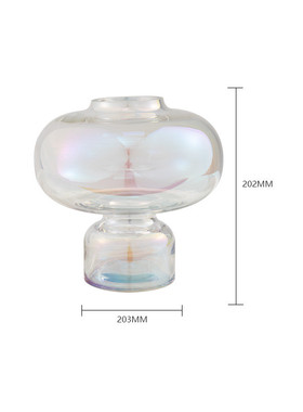 热销创意花瓶彩色琉璃玻璃花器花瓶简约现代书房样板间极简桌面摆