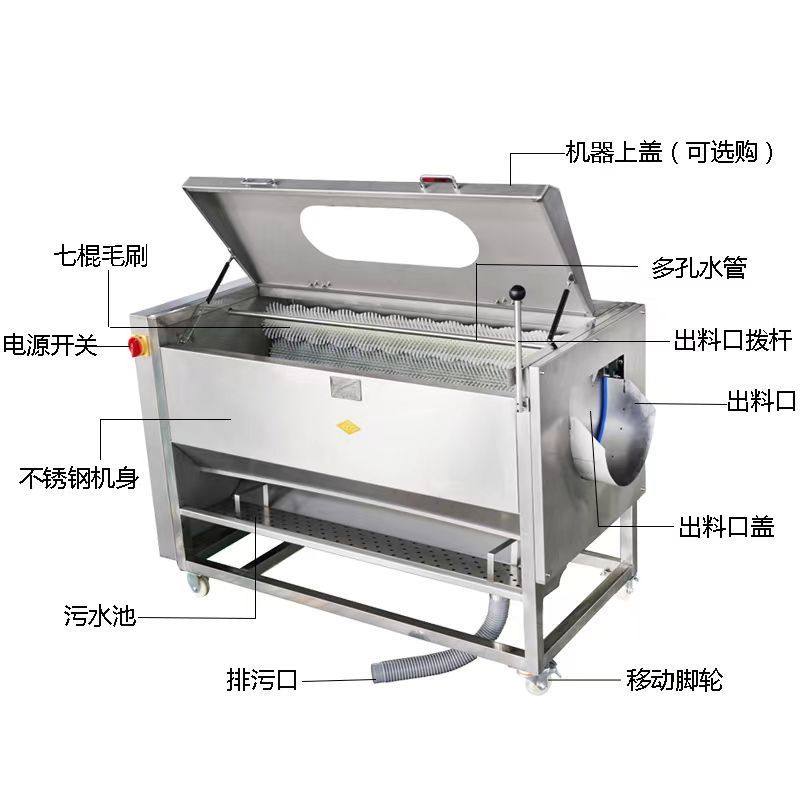 土豆清洗去皮机生姜红薯马铃薯胡萝卜黄精毛刷清洗脱皮机,淘宝优惠券,粉丝福利购,淘宝优惠卷