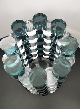 热销创意不规则水晶花瓶花器摆件样板房客厅插干花工艺电视柜摆设