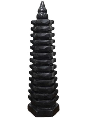 装饰品货源批发天然黑曜石文昌塔十三层学生桌办公室书桌一手摆设