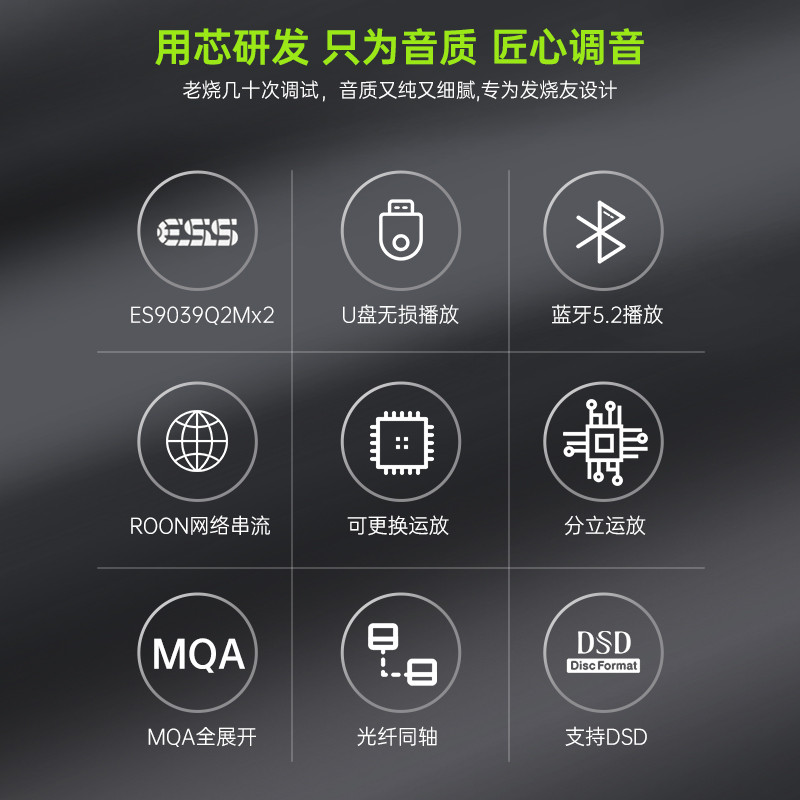 师旷/D100PLUS HIFI发烧播放器蓝牙 数字转盘DLNA网络串流无损DSD - 图1