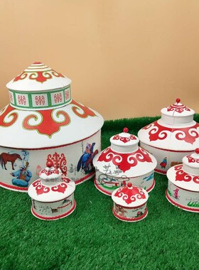 内蒙古特色手工艺品蒙古族饰品盒蒙古包模型饰品盒摆件收纳盒礼品