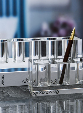 厂家批发软装样板房宾馆酒店现代简约轻奢摆件卫生间洗漱水晶收纳