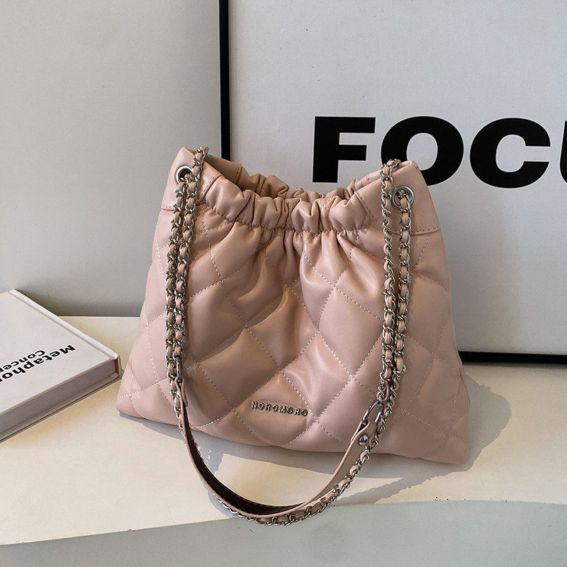 绣线软面小包包女2025新款时尚百搭链条单肩包垃圾袋包水桶包,淘宝优惠券,粉丝福利购,淘宝优惠卷