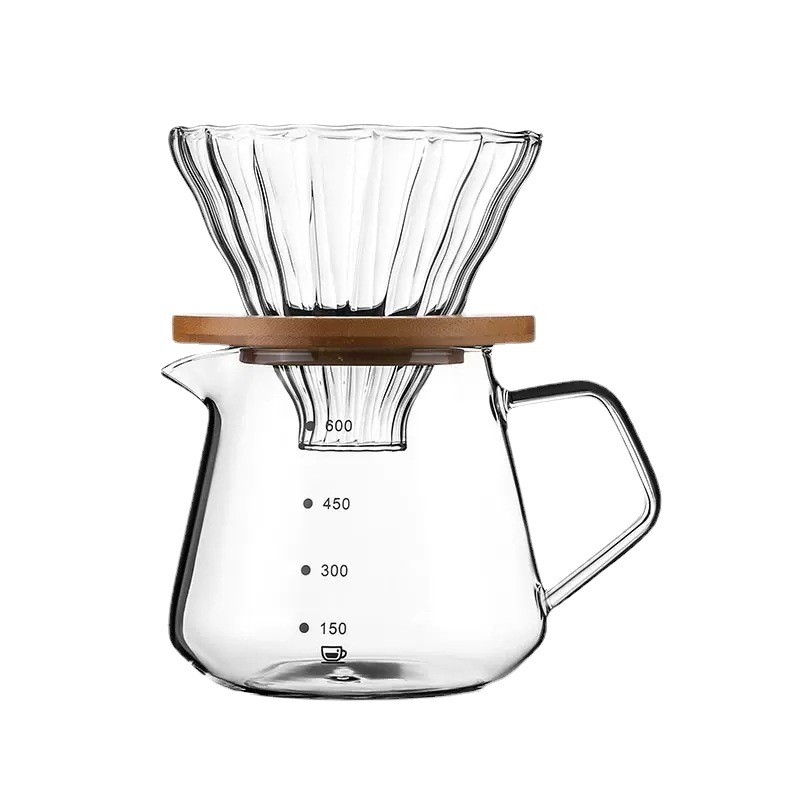 咖啡壶手冲咖啡滤杯滴漏壶玻璃分享壶套装过滤器带刻度冷萃杯美式 - 图3