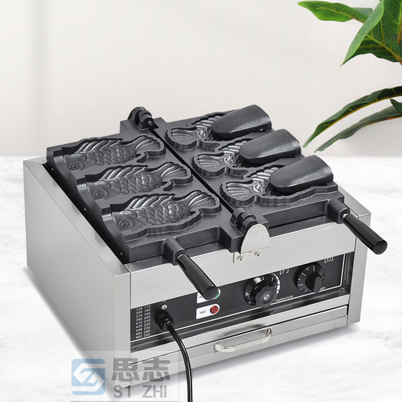 思志鲷鱼烧机器三条鱼开口冰淇淋机日式开口鱼饼机电热烤饼机,淘宝优惠券,粉丝福利购,淘宝优惠卷