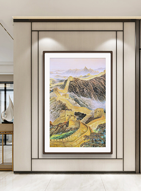 师傅手工雕刻铜雕画玄关万里长城客厅艺术画装饰画现代挂画
