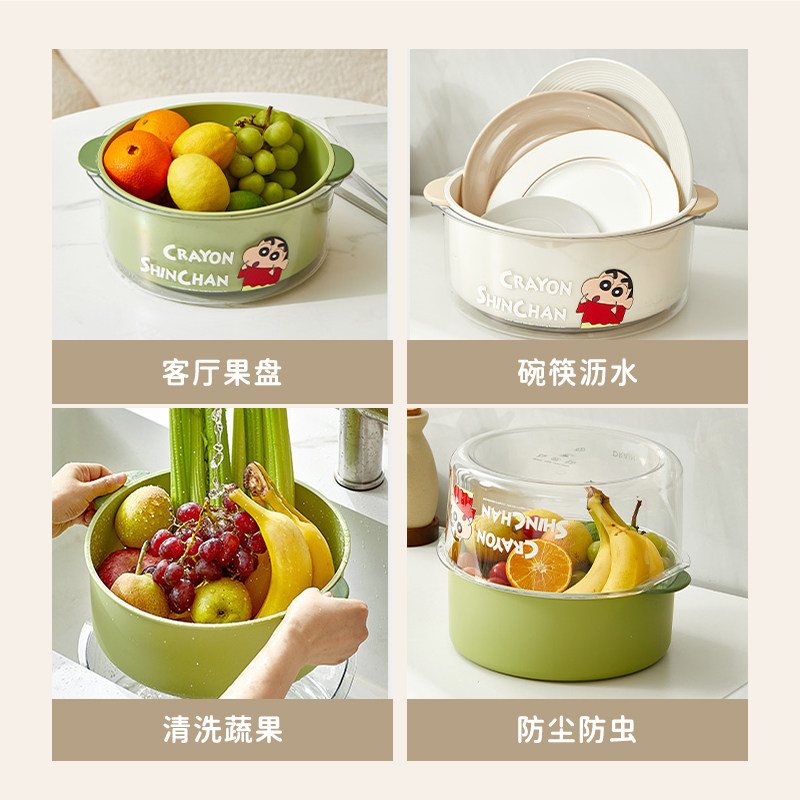【摩登主妇&蜡笔小新】洗菜盆沥水篮新款洗水果篮家用厨房菜篮子,淘宝优惠券,粉丝福利购,淘宝优惠卷