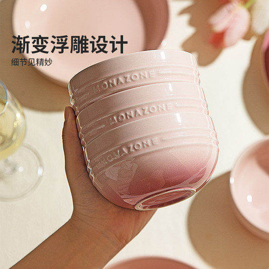 Современная миска, тарелка и набор столовых приборов из мозоны для домохозяйки